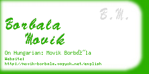 borbala movik business card